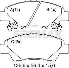 FREMAX FBP-2508 - Kit pastiglie freno, Freno a disco autozon.pro