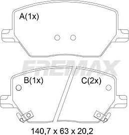 FREMAX FBP-2514 - Kit pastiglie freno, Freno a disco autozon.pro