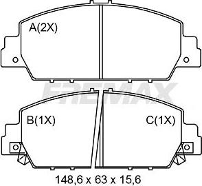 FREMAX FBP-2513 - Kit pastiglie freno, Freno a disco autozon.pro