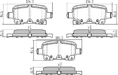 FREMAX FBP-2608 - Kit pastiglie freno, Freno a disco autozon.pro