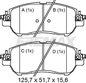 FREMAX FBP-2603 - Kit pastiglie freno, Freno a disco autozon.pro