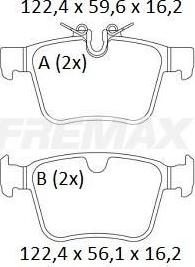 FREMAX FBP-2617 - Kit pastiglie freno, Freno a disco autozon.pro