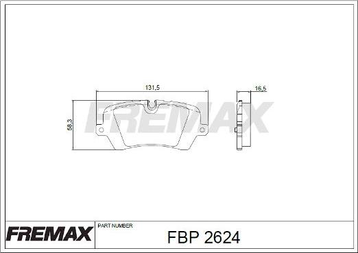 FREMAX FBP-2624 - Kit pastiglie freno, Freno a disco autozon.pro