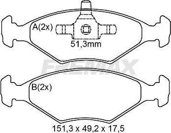 FREMAX FBP-2055 - Kit pastiglie freno, Freno a disco autozon.pro