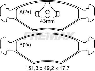 FREMAX FBP-2066 - Kit pastiglie freno, Freno a disco autozon.pro