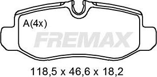 FREMAX FBP-2010 - Kit pastiglie freno, Freno a disco autozon.pro