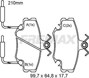 FREMAX FBP-2167 - Kit pastiglie freno, Freno a disco autozon.pro