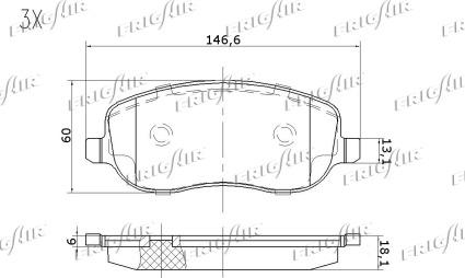 Frigair PD04.528 - Kit pastiglie freno, Freno a disco autozon.pro