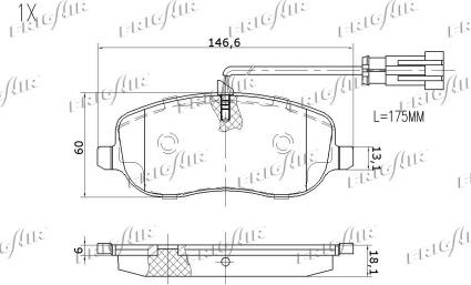 Frigair PD04.528 - Kit pastiglie freno, Freno a disco autozon.pro