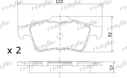 Frigair PD05.504 - Kit pastiglie freno, Freno a disco autozon.pro