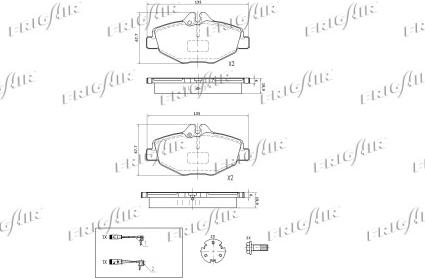 Frigair PD06.505 - Kit pastiglie freno, Freno a disco autozon.pro