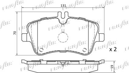 Frigair PD06.501 - Kit pastiglie freno, Freno a disco autozon.pro