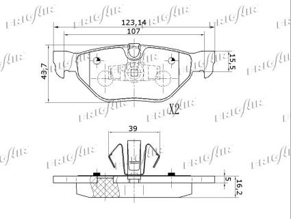 Frigair PD02.502 - Kit pastiglie freno, Freno a disco autozon.pro