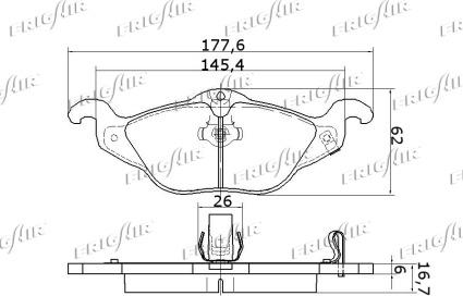 Frigair PD07.513 - Kit pastiglie freno, Freno a disco autozon.pro