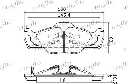 Frigair PD07.513 - Kit pastiglie freno, Freno a disco autozon.pro