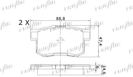 Frigair PD19.506 - Kit pastiglie freno, Freno a disco autozon.pro