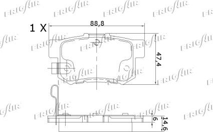 Frigair PD19.506 - Kit pastiglie freno, Freno a disco autozon.pro