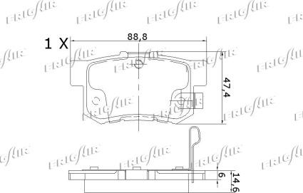 Frigair PD19.506 - Kit pastiglie freno, Freno a disco autozon.pro