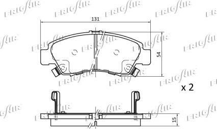 Frigair PD19.501 - Kit pastiglie freno, Freno a disco autozon.pro