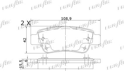 Frigair PD19.508 - Kit pastiglie freno, Freno a disco autozon.pro