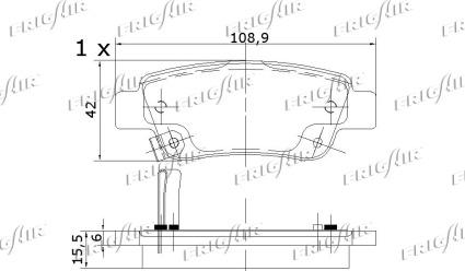 Frigair PD19.508 - Kit pastiglie freno, Freno a disco autozon.pro