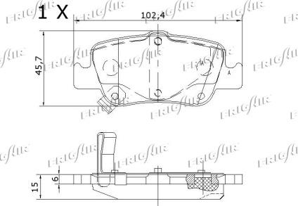 Frigair PD15.508 - Kit pastiglie freno, Freno a disco autozon.pro