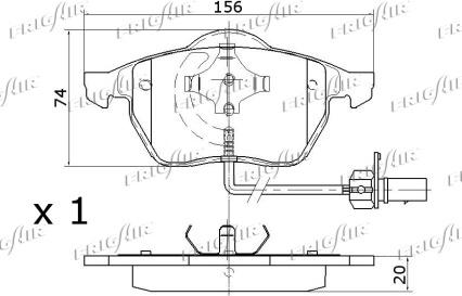 Frigair PD10.505 - Kit pastiglie freno, Freno a disco autozon.pro