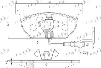 Frigair PD10.523 - Kit pastiglie freno, Freno a disco autozon.pro