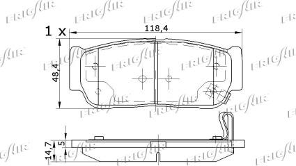 Frigair PD34.501 - Kit pastiglie freno, Freno a disco autozon.pro