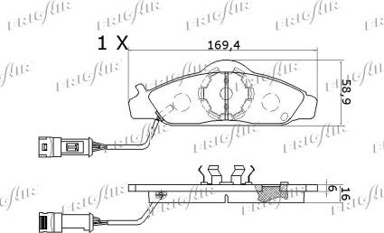 Frigair PD31.506 - Kit pastiglie freno, Freno a disco autozon.pro