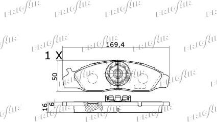 Frigair PD31.506 - Kit pastiglie freno, Freno a disco autozon.pro