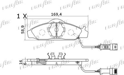 Frigair PD31.506 - Kit pastiglie freno, Freno a disco autozon.pro