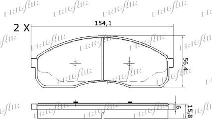 Frigair PD33.502 - Kit pastiglie freno, Freno a disco autozon.pro