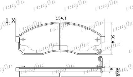 Frigair PD33.502 - Kit pastiglie freno, Freno a disco autozon.pro