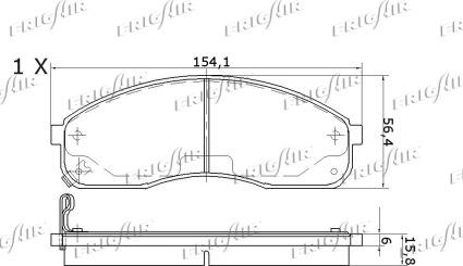 Frigair PD33.502 - Kit pastiglie freno, Freno a disco autozon.pro