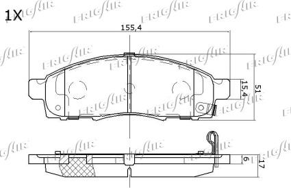 Frigair PD21.514 - Kit pastiglie freno, Freno a disco autozon.pro