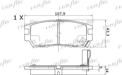 Frigair PD28.509 - Kit pastiglie freno, Freno a disco autozon.pro