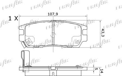 Frigair PD28.509 - Kit pastiglie freno, Freno a disco autozon.pro