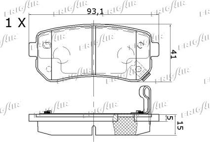 Frigair PD28.502 - Kit pastiglie freno, Freno a disco autozon.pro