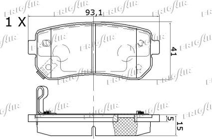 Frigair PD28.502 - Kit pastiglie freno, Freno a disco autozon.pro