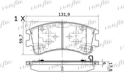 Frigair PD27.502 - Kit pastiglie freno, Freno a disco autozon.pro