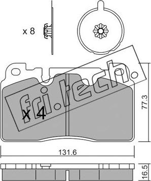 Fri.Tech. 995.0-141 - Kit pastiglie freno, Freno a disco autozon.pro