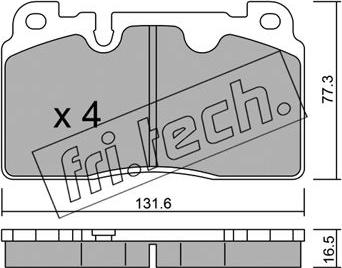 Fri.Tech. 995.0 - Kit pastiglie freno, Freno a disco autozon.pro