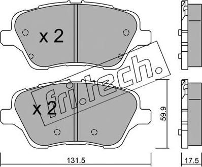 Fri.Tech. 992.0 - Kit pastiglie freno, Freno a disco autozon.pro