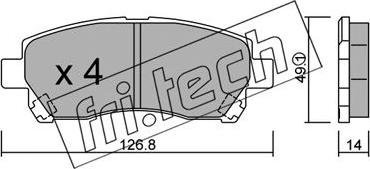 Fri.Tech. 944.0 - Kit pastiglie freno, Freno a disco autozon.pro