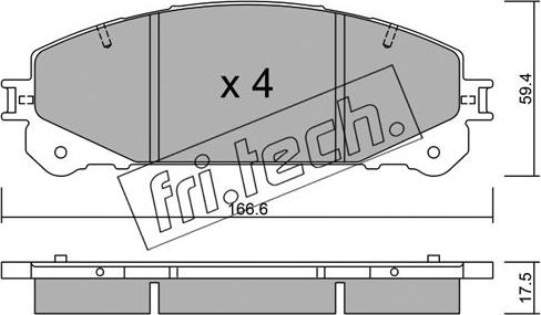 Fri.Tech. 954.0 - Kit pastiglie freno, Freno a disco autozon.pro