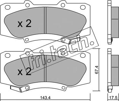 Fri.Tech. 953.0 - Kit pastiglie freno, Freno a disco autozon.pro