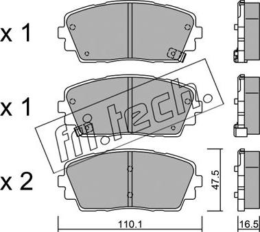 Fri.Tech. 957.0 - Kit pastiglie freno, Freno a disco autozon.pro