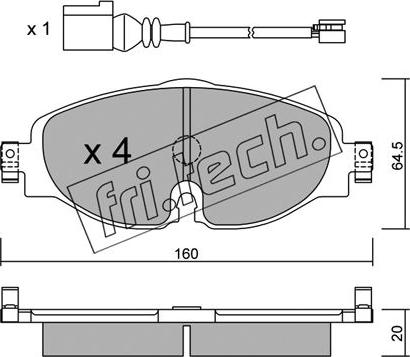 Fri.Tech. 966.0W - Kit pastiglie freno, Freno a disco autozon.pro