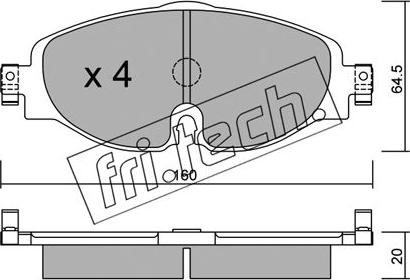 Fri.Tech. 966.0 - Kit pastiglie freno, Freno a disco autozon.pro